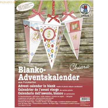 Adventskalender-Set Geschenkboxen blanko Chiara 7,5x20x7,5cm-0