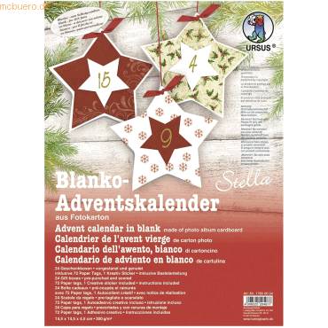 Adventskalender-Set Geschenkboxen blanko Stella 14,5x14,5x4,5cm-0