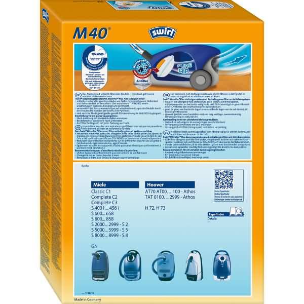 Staubsaugerbeutel M 40 mit MicropoPlus-Filter VE=4 Stück-1