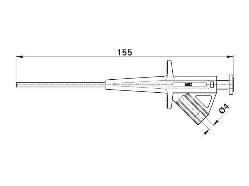 Stäubli SKPS4 SW Sicherheits-Abgreifklemme Steckanschluss 4 mm CAT II 1000 V Schwarz-2