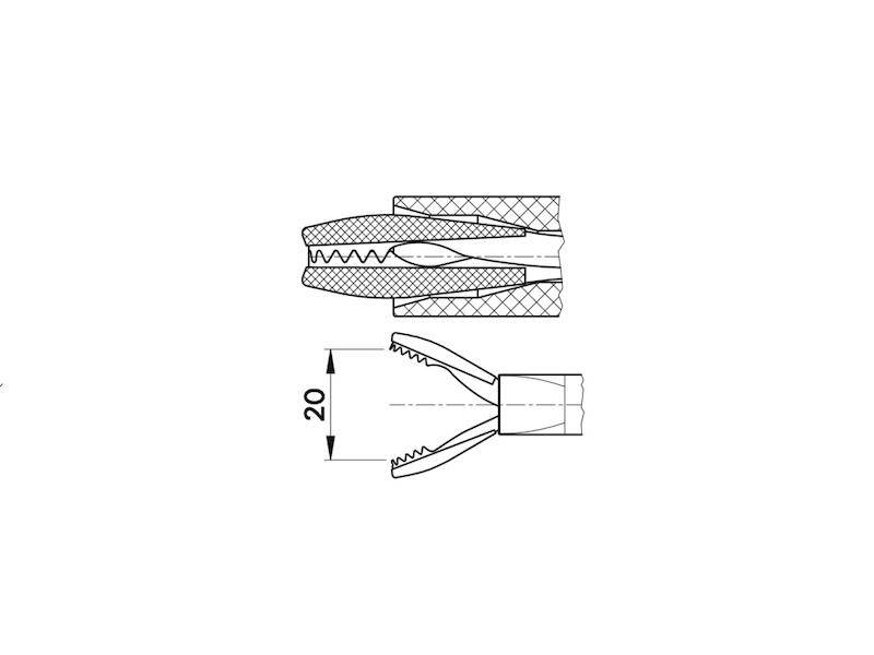 Stäubli AB200 Sicherheits-Abgreifklemme Steckanschluss 4 mm CAT IV 1000 V Schwarz-2