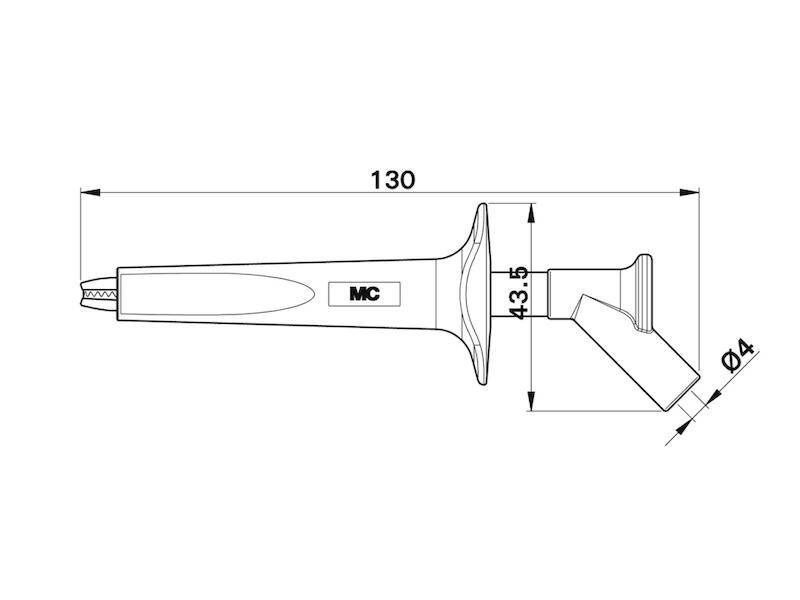 Stäubli AB200 Sicherheits-Abgreifklemme Steckanschluss 4 mm CAT IV 1000 V Rot-1