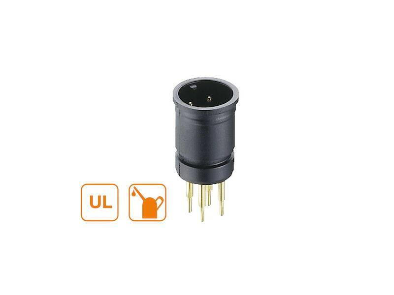 Lumberg RSEL 5 M12 Einbaustecker 5 polig lange Kontakte-0