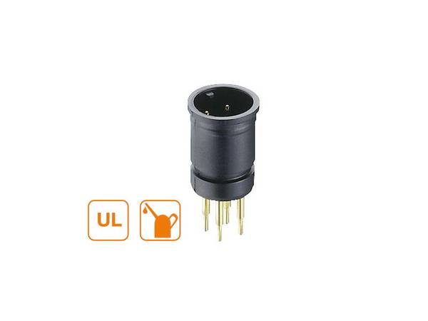 Lumberg RSEL 5 M12 Einbaustecker 5 polig lange Kontakte