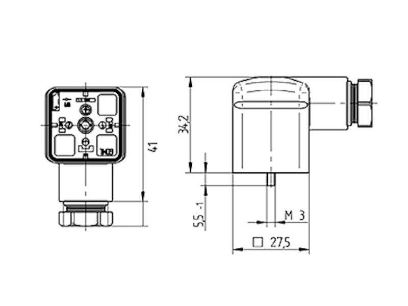 HIRSCHMANN GDM 2109-A0U-10F Leitungsdose 2+PE polig mit PG9 Verschraubung-1