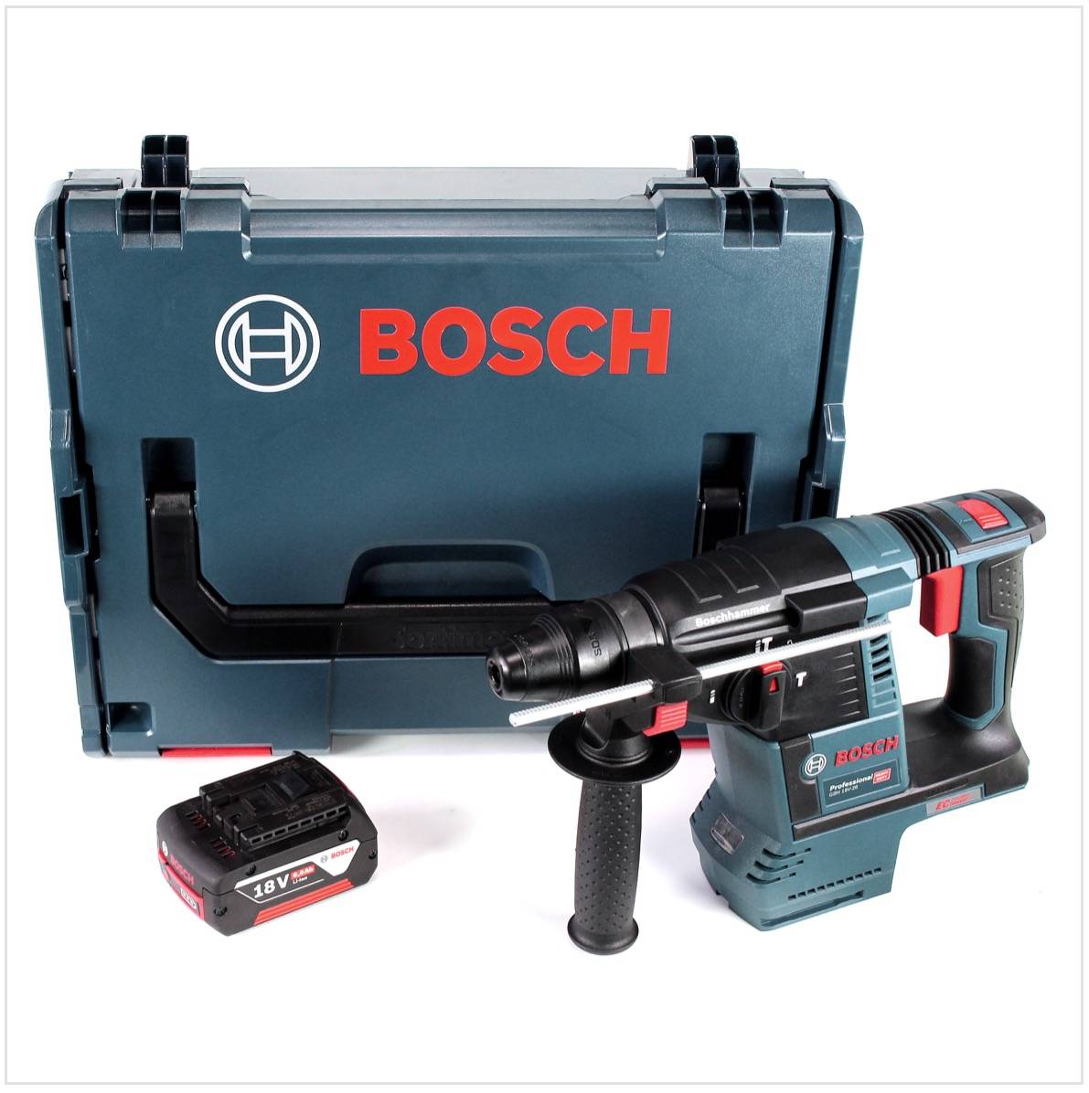 Bosch GBH 18V-26 Akku Bohrhammer 18V 2,6J brushless SDS-Plus + 1x Akku 5,0 Ah + L-Boxx - ohne Ladegerät-1