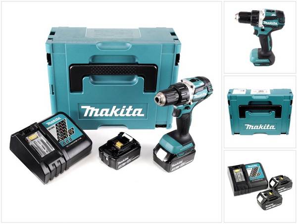 Makita DDF 484 RFJ Akku Bohrschrauber brushless 18V 54Nm + 2x Akkus 3,0Ah + Ladegerät im Makpac