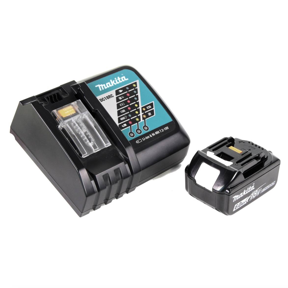 Makita DFR 750 RG1J Akku Magazinschrauber 18V 45-75mm + 1x Akku 6,0Ah + Ladegerät + Makpac-2