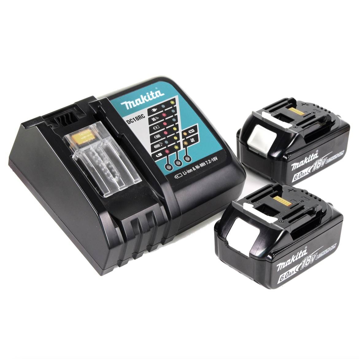 Makita DFR 750 RGJ Akku Magazinschrauber 18V 45-75mm + 2x Akku 6,0Ah + Ladegerät + Makpac-2