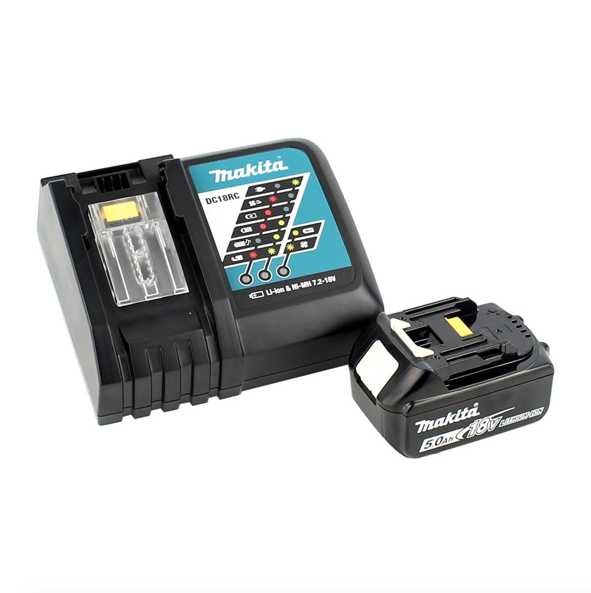 Makita DFR 750 RT1J Akku Magazinschrauber 18V 45-75mm + 1x Akku 5,0Ah + Ladegerät + Makpac-2
