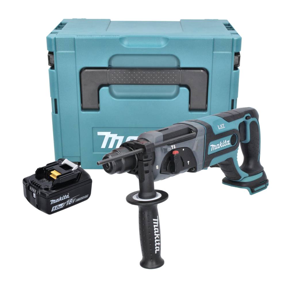 Makita DHR 241 T1J Akku Bohrhammer 18 V 2,0 J SDS plus + 1x Akku 5,0 Ah + Makpac - ohne Ladegerät-1