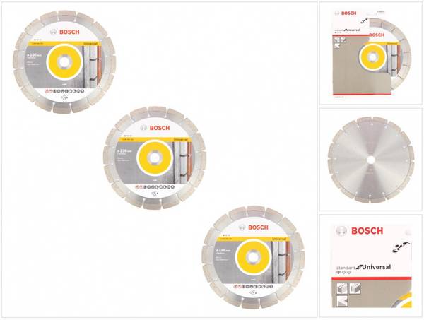 Bosch PRO Multi Material Diamant Trennscheibe 230 x 22,23 mm 3 Stk. ( 3x 2608615065 )