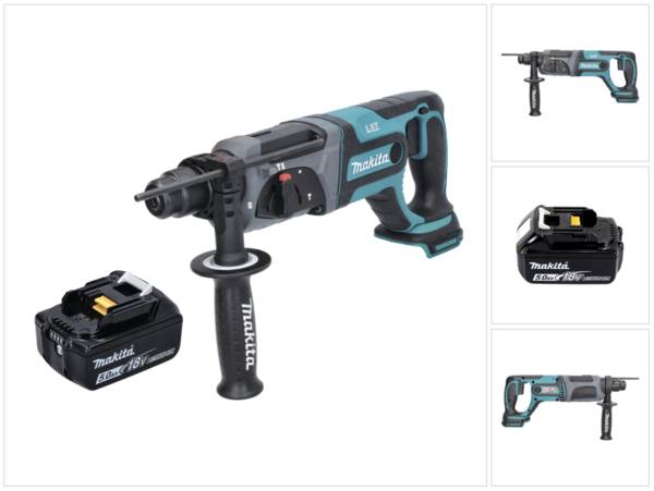 Makita DHR 241 T1 Akku Bohrhammer 18 V 2,0 J SDS plus + 1x Akku 5,0 Ah - ohne Ladegerät