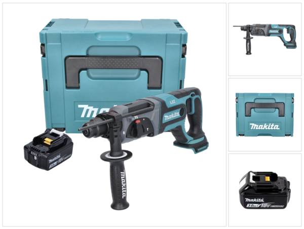 Makita DHR 241 F1J Akku Bohrhammer 18 V 2,0 J SDS plus + 1x Akku 3,0 Ah + Makpac - ohne Ladegerät