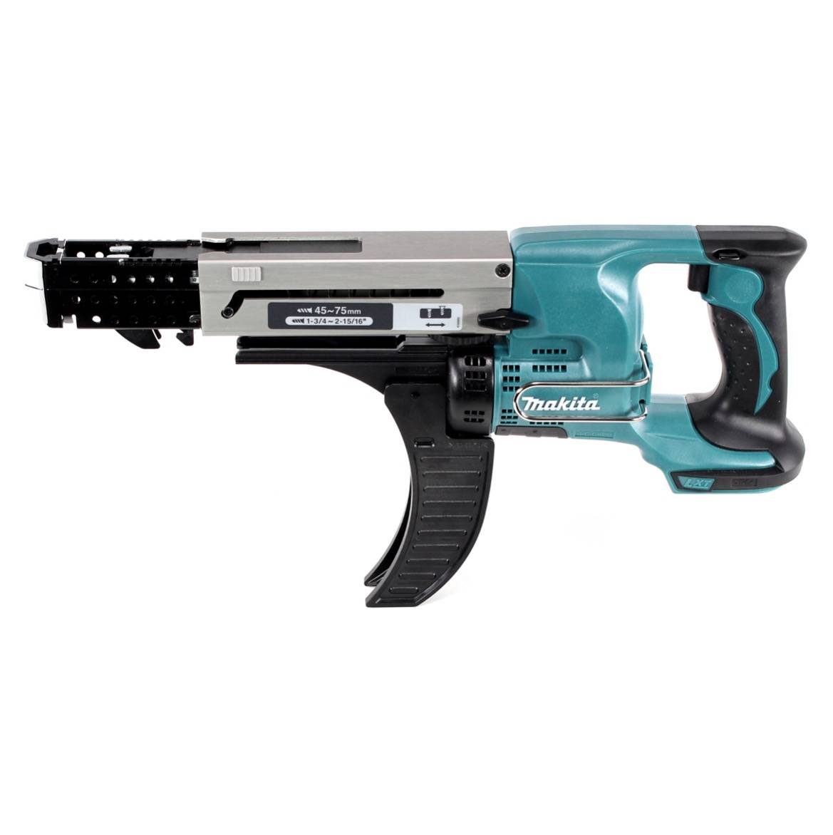 Makita DFR 750 RG1J Akku Magazinschrauber 18V 45-75mm + 1x Akku 6,0Ah + Ladegerät + Makpac-3