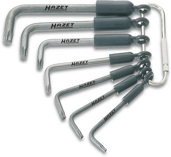 Hazet 2115-T/7R Innen-TORX Winkelschraubendreher-Set   T 8, T 10, T 15, T 20, T 25, T 30, T 40 7teilig