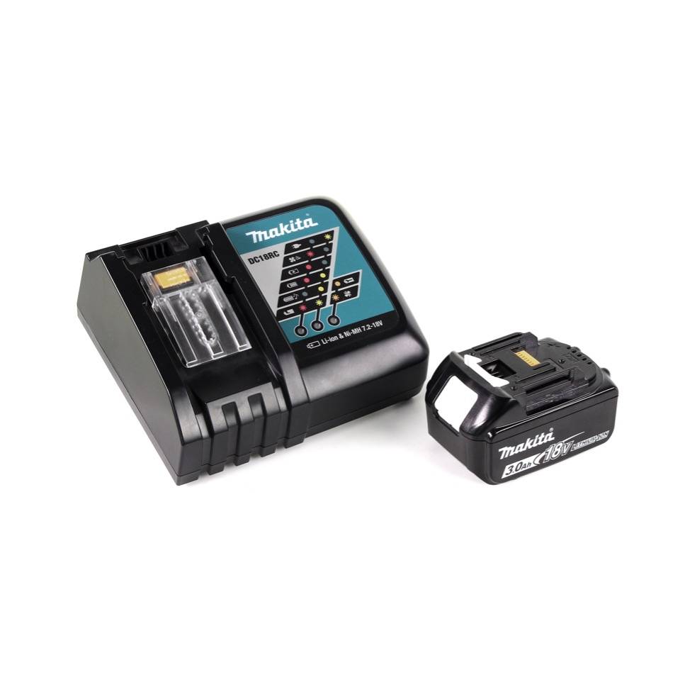 Makita DTM 51 RF1JX2 Akku Multifunktionswerkzeug 18 V + 1x Akku 3,0 Ah + Ladegerät + 39 tlg. Zubehör Set + Makpac-3
