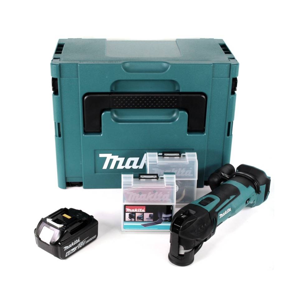 Makita DTM 51 G1JX2 Akku Multifunktionswerkzeug 18 V + 1x Akku 6,0 Ah + 39 tlg. Zubehör Set + Makpac - ohne Ladegerät-1