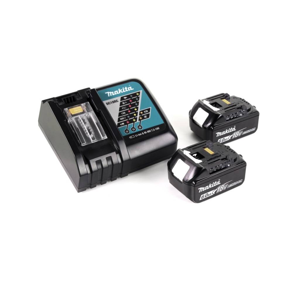 Makita DTM 51 RGJX2 Akku Multifunktionswerkzeug 18 V + 2x Akku 6,0 Ah + Ladegerät + 39 tlg. Zubehör Set + Makpac-3