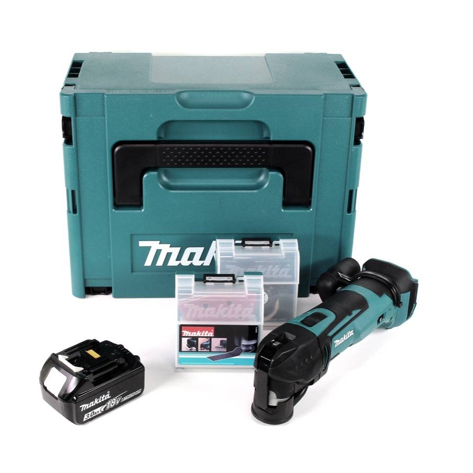 Makita DTM 51 F1JX2 Akku Multifunktionswerkzeug 18 V + 1x Akku 3,0 Ah + 39 tlg. Zubehör Set + Makpac - ohne Ladegerät-1