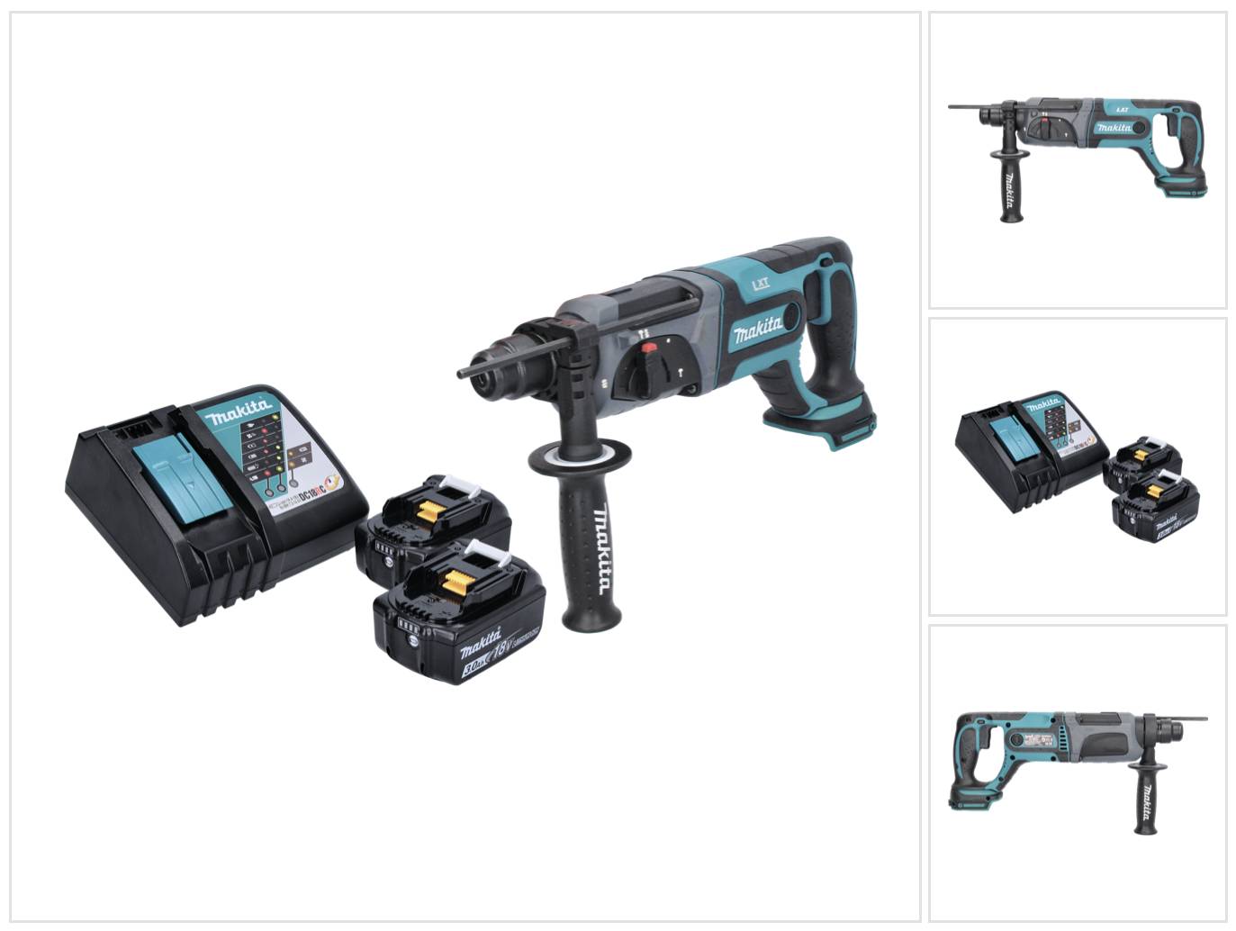 Makita DHR 241 RF Akku Bohrhammer 18 V 2,0 J SDS plus + 2x Akku 3,0 Ah + Ladegerät-0