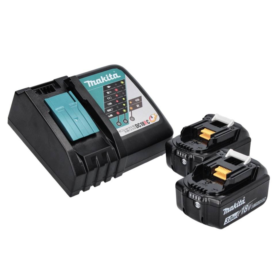 Makita DHR 243 RFJ Akku Bohrhammer 18 V 2,0 J SDS plus Brushless + 2x Akku 3,0 Ah + Ladegerät + Makpac-2
