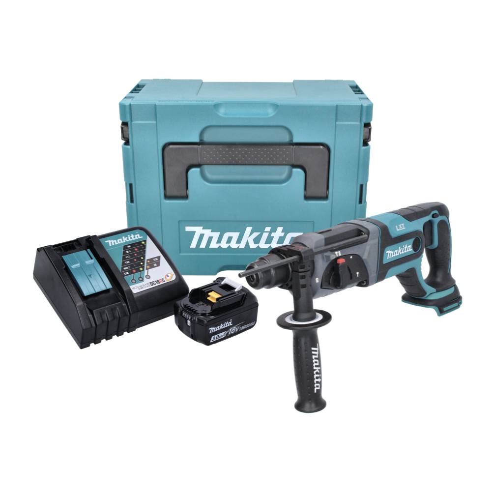 Makita DHR 241 RF1J Akku Bohrhammer 18 V 2,0 J SDS plus + 1x Akku 3,0 Ah + Ladegerät + Makpac-1
