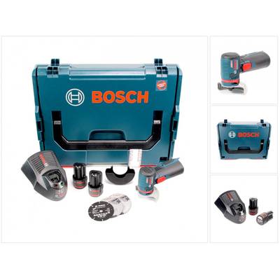 Bosch GWS 10,8-76 V-EC Professional Akku Winkelschleifer in L-Boxx + 2 x GBA 10,8 V 2,5 Ah Akku + AL 1130 CV Schnelllade