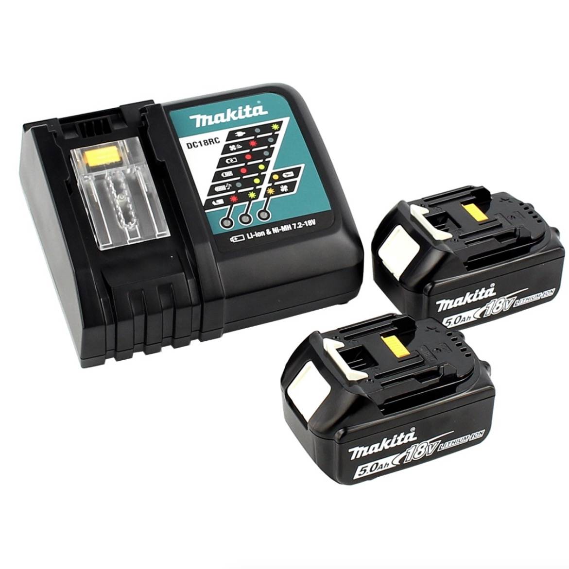 Makita DHR 241 RTJ Akku Bohrhammer 18 V Li-Ion mit SDS-Plus Aufnahme im Makpac + 2x BL 1850 B 5,0 Ah Akku + DC 18 RC Sch-4