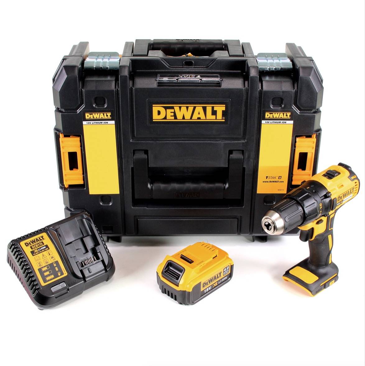 DeWalt DCD 777 M1 Akku Bohrschrauber 18V 65Nm + 1x Akku 4,0Ah + Ladegerät im TSTAK II Werkzeugkoffer-1