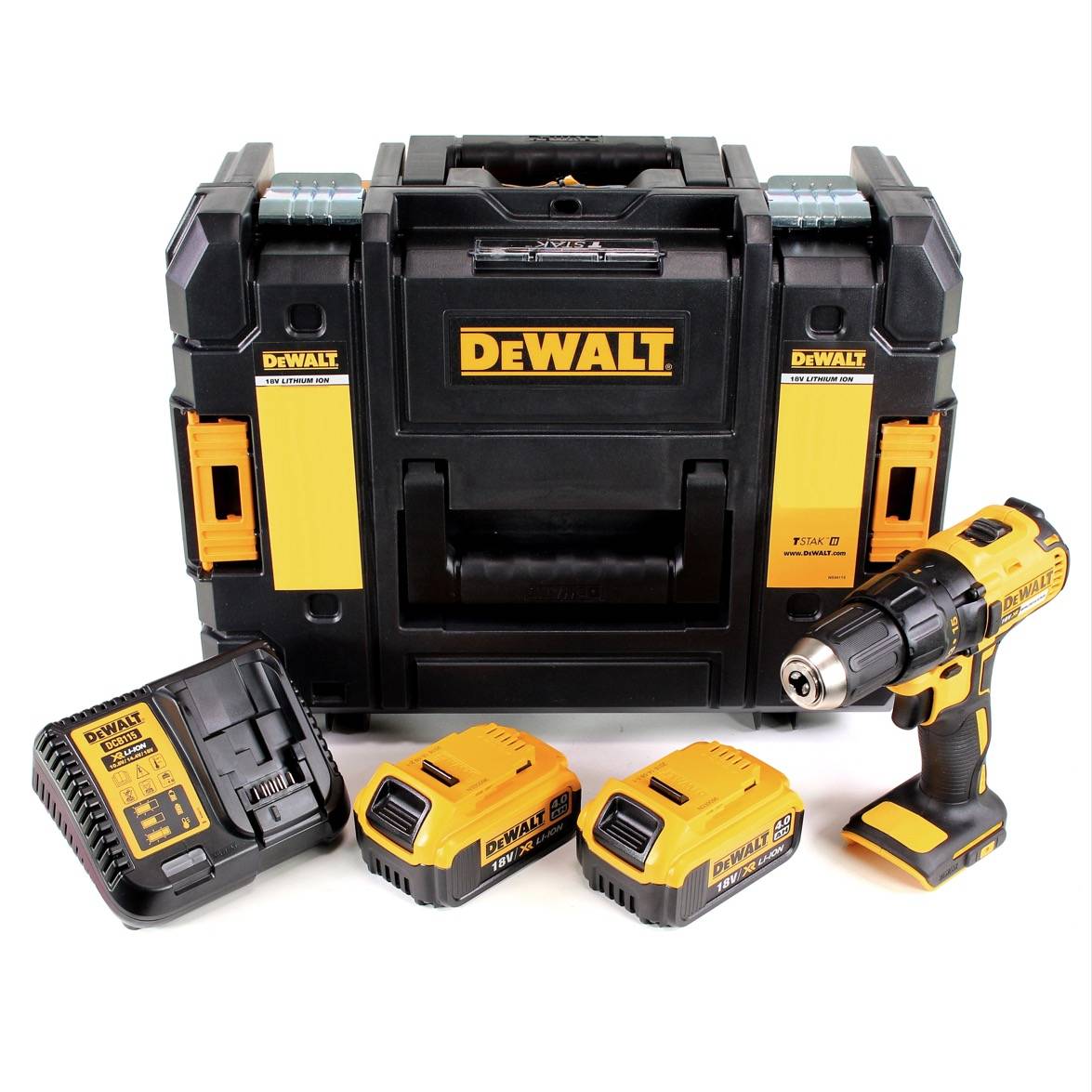 DeWalt DCD 777 M2 Akku Bohrschrauber 18V 65Nm + 2x Akkus 4,0Ah + Ladegerät im TSTAK II Werkzeugkoffer-1