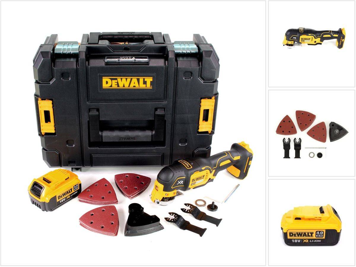 DeWalt DCS 355 NT Akku Oszillierer Multitool 18 V Brushless + 1x Akku 4,0 Ah + Zubehör + TSTAK - ohne Ladegerät-0