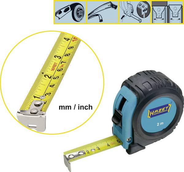 Maßband 3 m  Stahl Hazet 2154N-3 2154N-3
