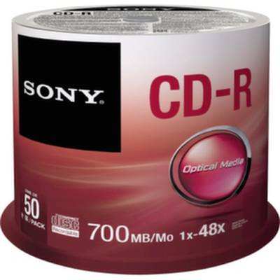 Sony CD-R 50CDQ80SP 48x 700MB 80Min. Spindel 50 St./Pack.