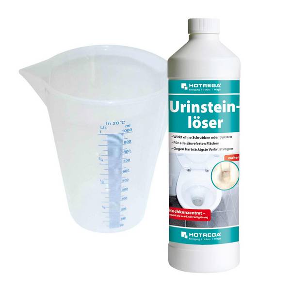 HOTREGA Urinsteinlöser Konzentrat 1 L, Messbecher 1 L SET