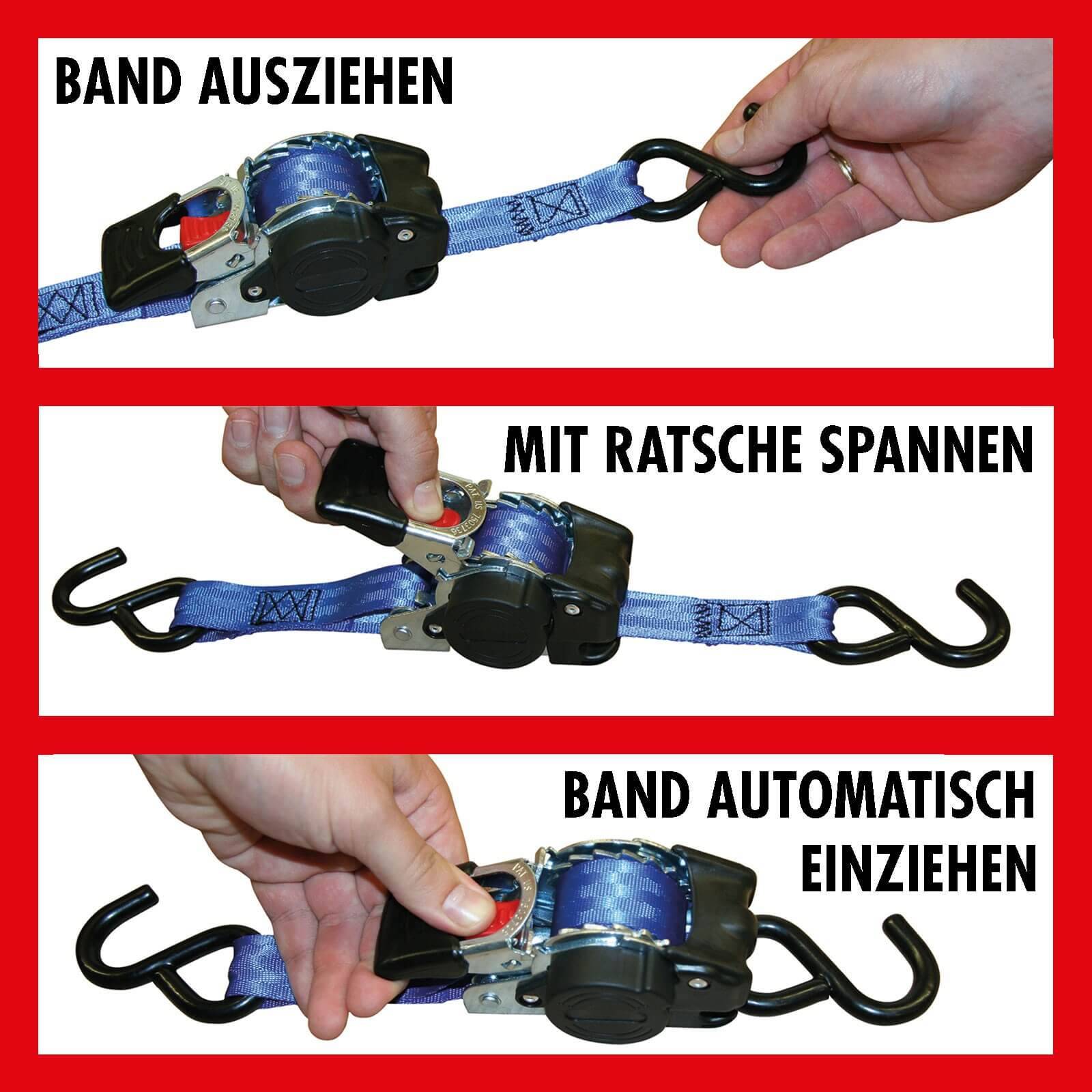 Kerbl Automatik-Zurrgurt + S-Haken-2
