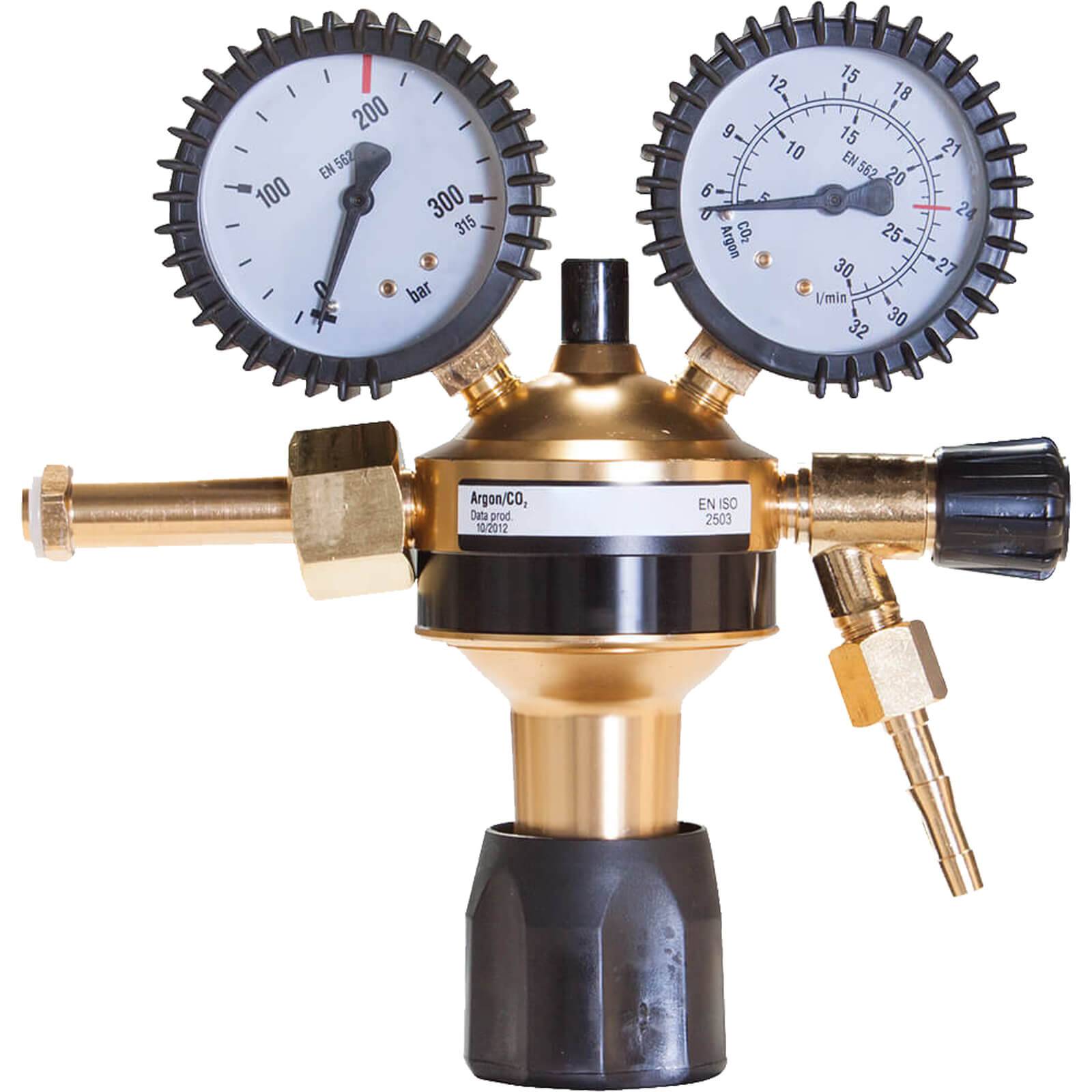 Gasregler CO2 Mini Gasregler und Gasleitung Montage Schnellverbinder Manometer 
