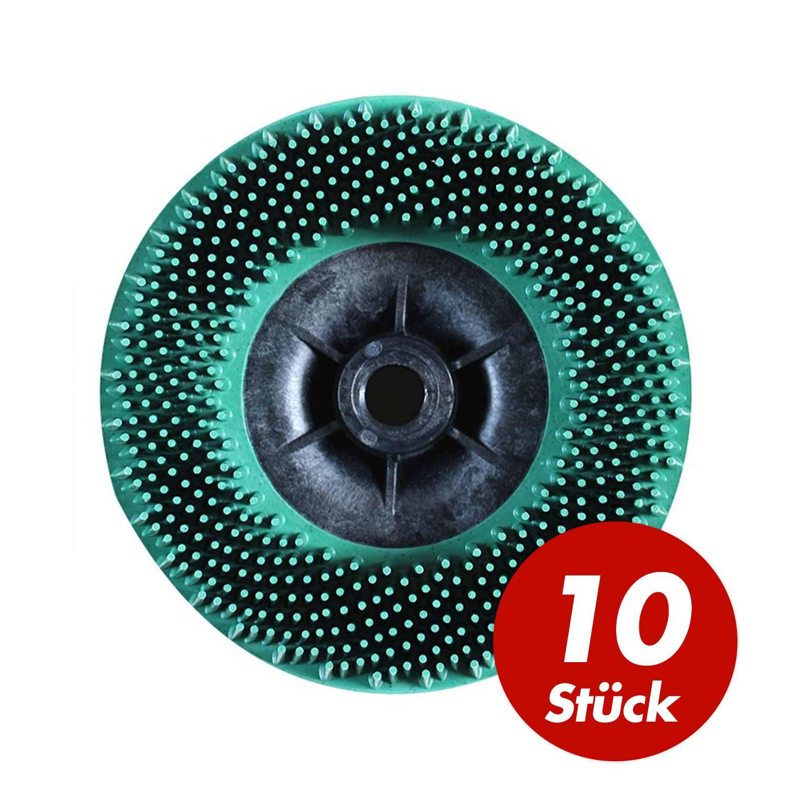 3M Bristle Disc Hochleistungsscheiben 115 mm M14 - 10 Stück - Körnung:K. 50 - grün-0
