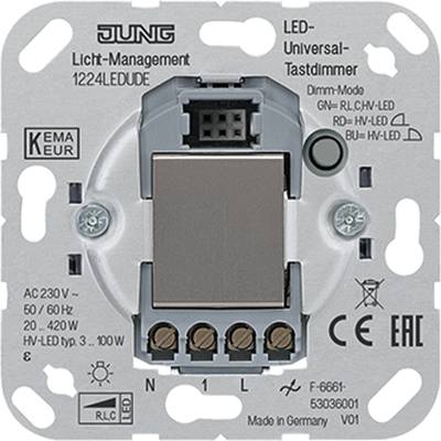 Jung 1224LEDUDE LED-Universal-Tastdimmer 3-100W