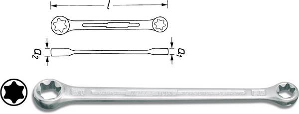 Hazet 609-E10XE12 609-E10XE12 Doppel-Ringschlüssel  Schlüsselweite (Metrisch) 9.42 - 11.17 mm