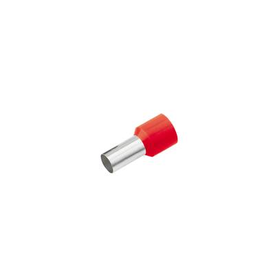 Cimco 18 1002 Aderendhülse 1 mm² Teilisoliert Rot 100 St. 