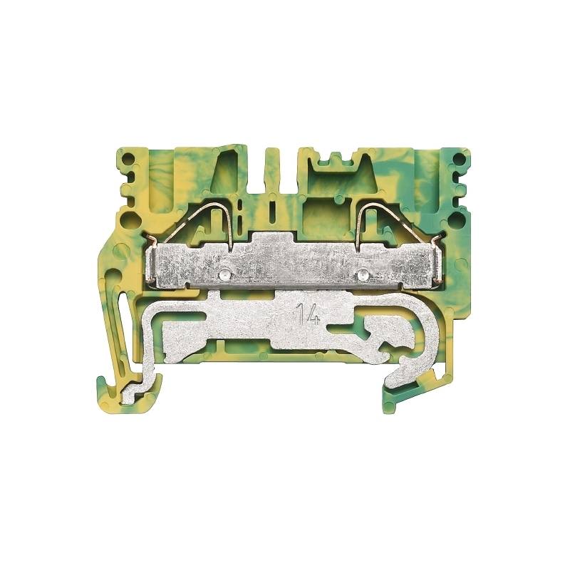 1St. Weidmüller PPE 2.54 Erdungsklemme 4 mm² Push In Wemid grün