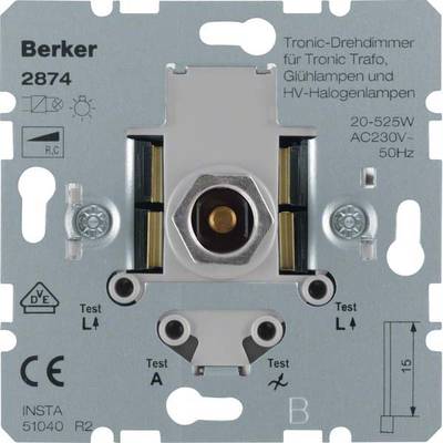 Berker Drehdimmer 20-525W/VA Tronic m.Softrastung 2874
