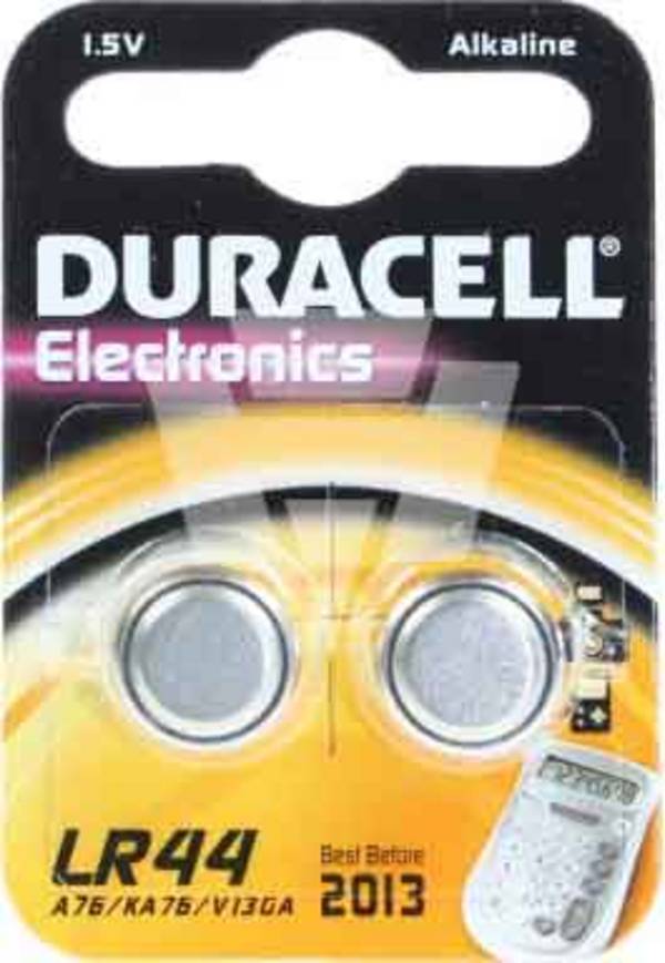 Duracell Alkaline-Batterie 1,5V LR44 (Bli.2)