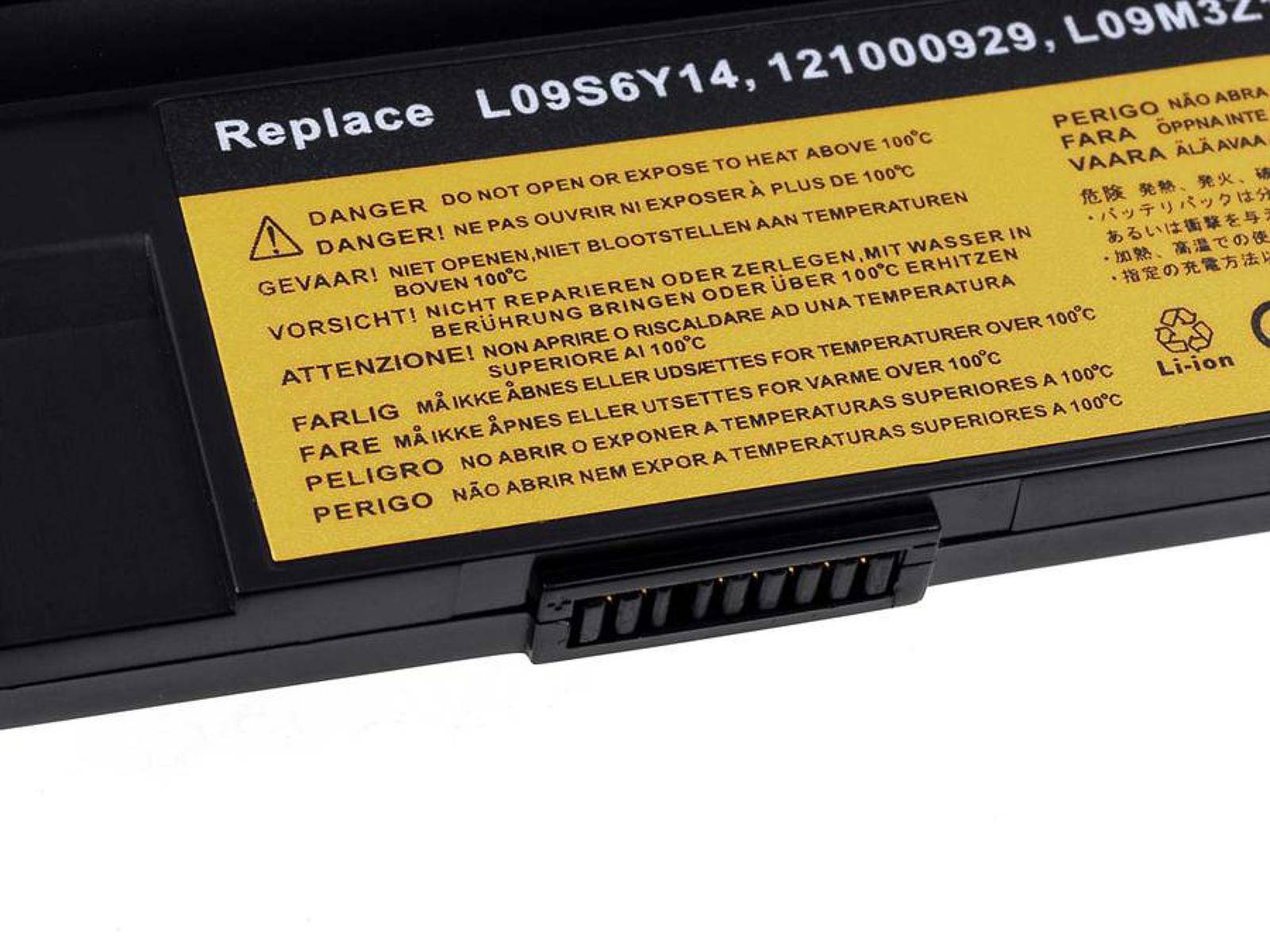 Akku für Lenovo IdeaPad S10-3/ IdeaPad U165/ Typ L09S6Y14 Schwarz, 10,8V, Li-Ion-2