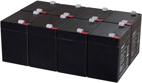 Powery Blei-Gel-Akku für USV APC RBC43 5Ah 12V, 12V, Lead-Acid