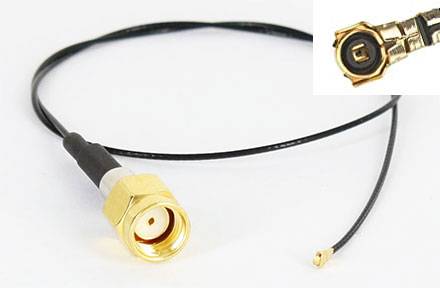 Pigtail Kabel MHF4 RP-SMA RSMA Weiblich (30cm, Gewinde innen)
