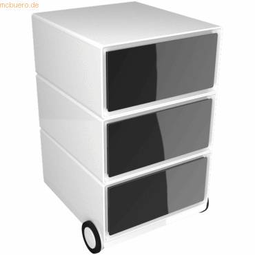 Rollcontainer HxBxT 64,2x39x43,6cm 3 Schübe schwarz-0