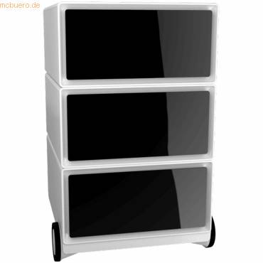Rollcontainer HxBxT 64,2x39x43,6cm 3 Schübe schwarz-1
