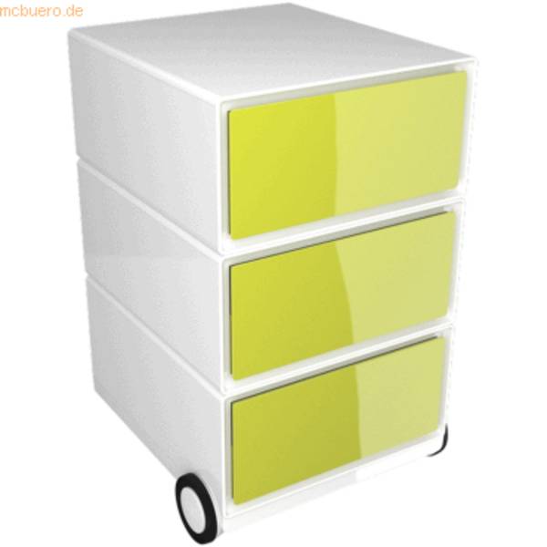 Rollcontainer HxBxT 64,2x39x43,6cm 3 Schübe grün